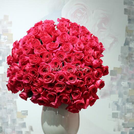 Gorgeous bouquet of 75 "Pink Floyd" Roses