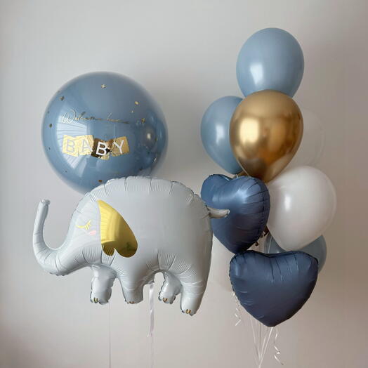 🎈 Zestaw balonowy Hello Baby Boy 🎈