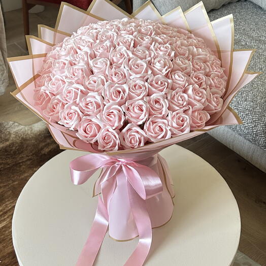 Ramo grande rosas flores de jabón regalo día de la mujer cumpleaños