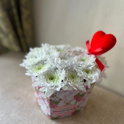 Spray chrisantem in Flowerbox