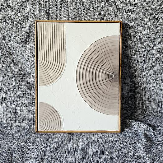 Autumn in dark oak wooden frame