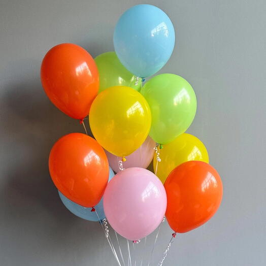 Разноцветные воздушные шарики 10 штук