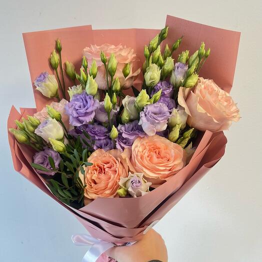 Bouquet Eustoma rose