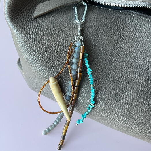 Natural bag charm
