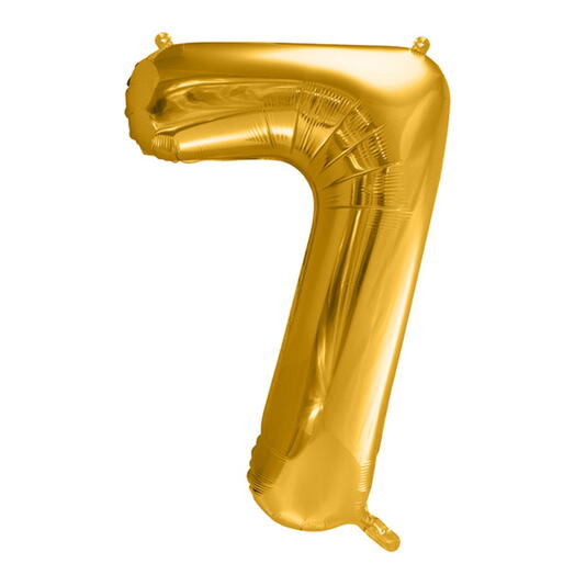 Gold foil balloon number 7