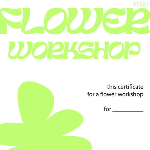 Flower Workshop GiftCard