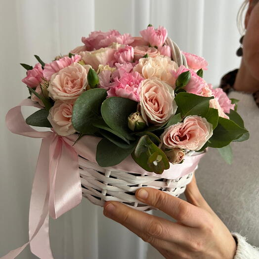 Basket of different flowers