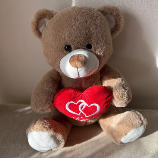 🧸 Plush Teddy Bear with Heart – The Perfect 
I Love You ♥️Romantic Gift