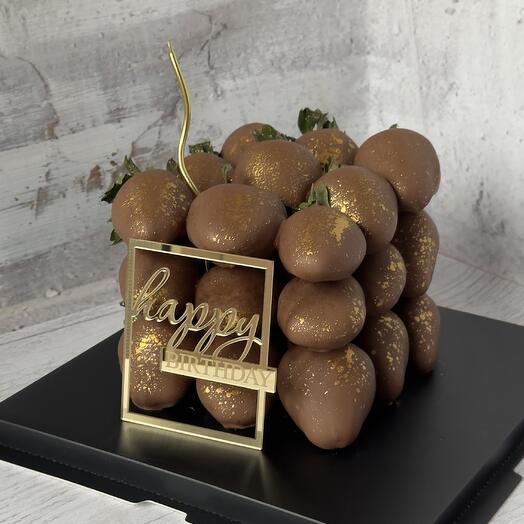 Chocolate-covered strawberry cake