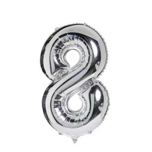 Silver balloon number 8
