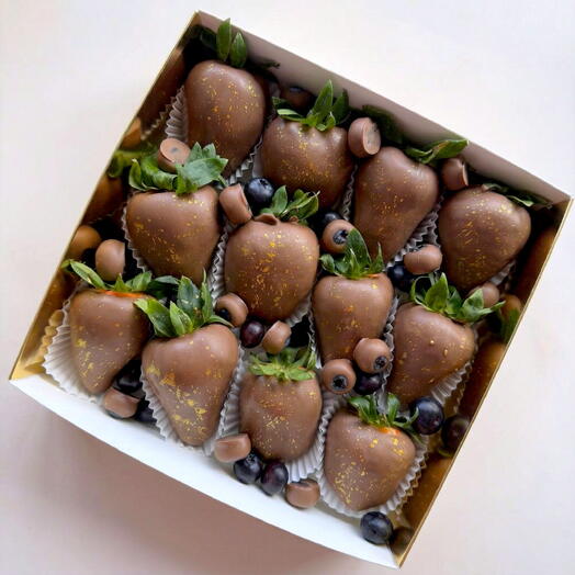 Golden Strawberry Box