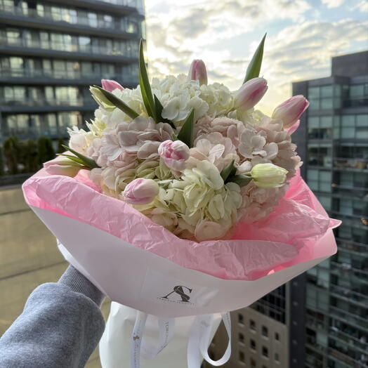 Tulips and Hydrangeas Mix