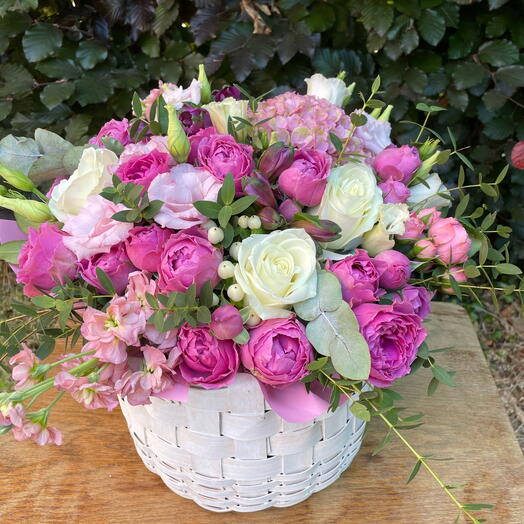 Basket with flowers