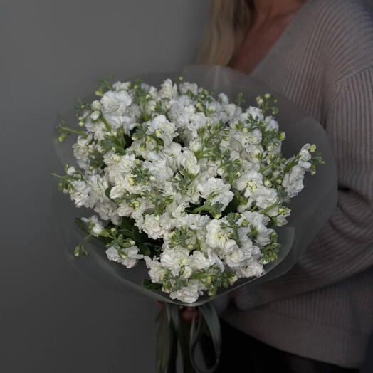 Букет из белой маттиолы