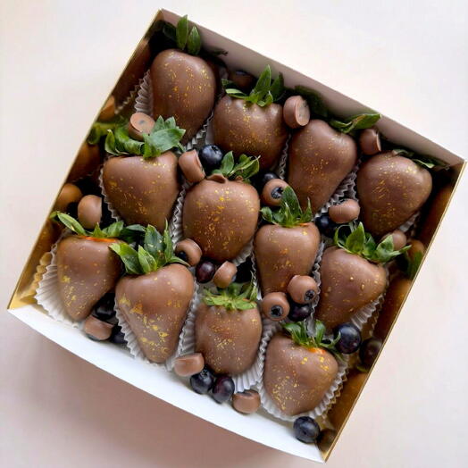 Golden Strawberry Box