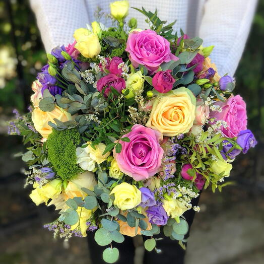 Organic mixed flower bouquet