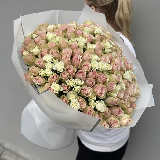 Bouquet of 101 roses Pink Attena