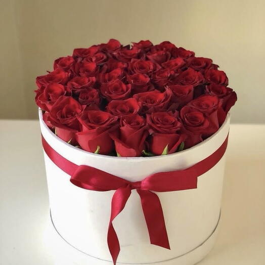 Цветочная коробка Красное сердце