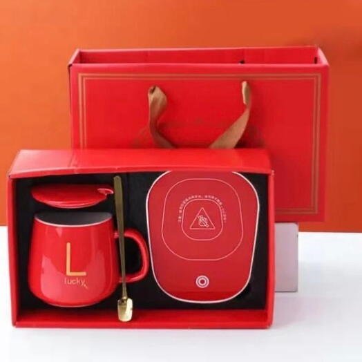 ️ Elegant Red Coffee Mug Gift Set – Warmth in Every Sip ☕🎁