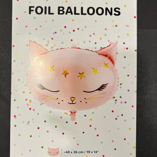 Pink Cat with Helium