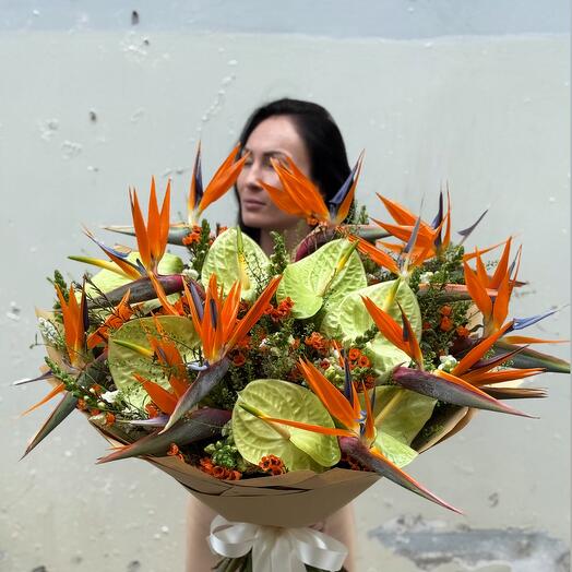 Birds among the flowers