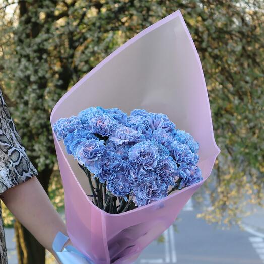 Bouquet "Blue carnations"