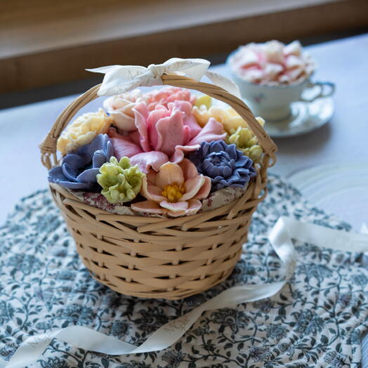 Marshmallow Flower Basket (S) 🌸