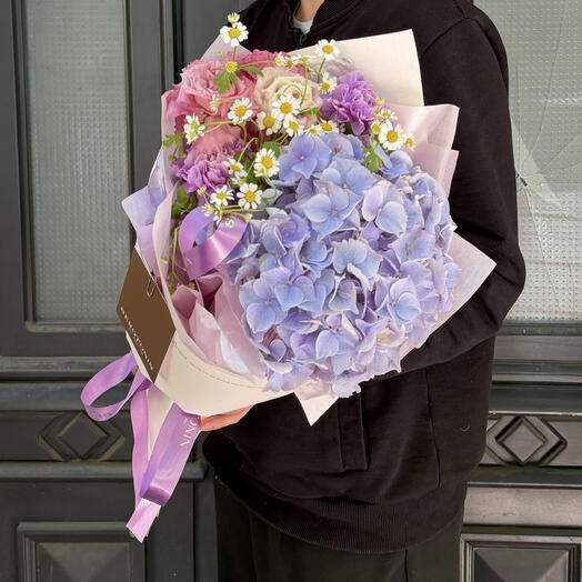 Hydrangea blue, Tanacetum, Diantus
