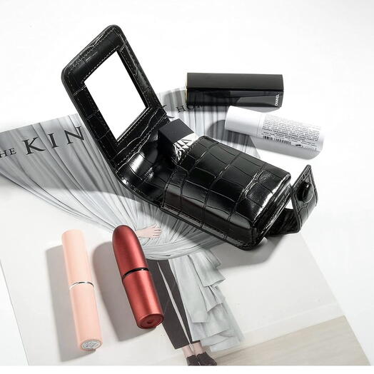 Lipstick case holder with mirror, magnetic lock for gift/return gift/kitty party