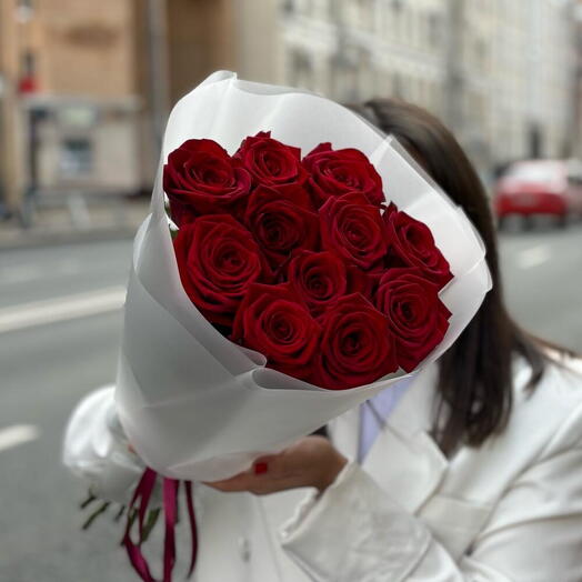 Красные розы 11 шт