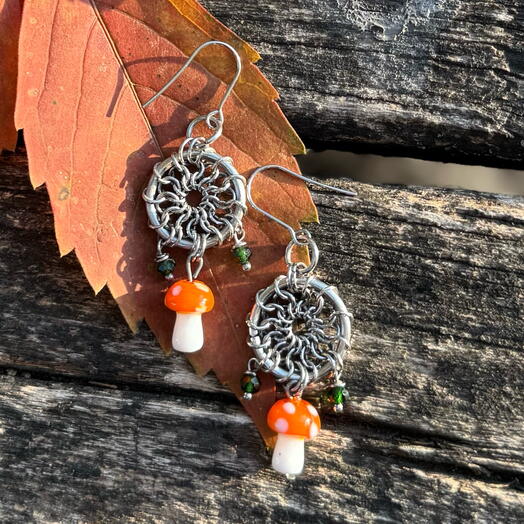 Witch s Mushroom Earrings || минђуше