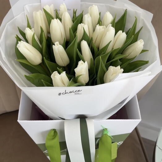 Classic white tulips