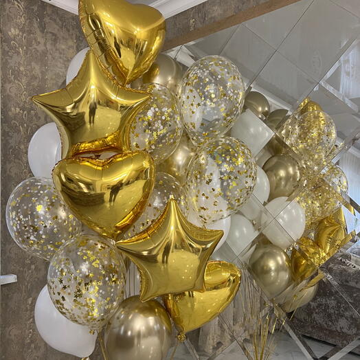 Gold Balloon Bouquet