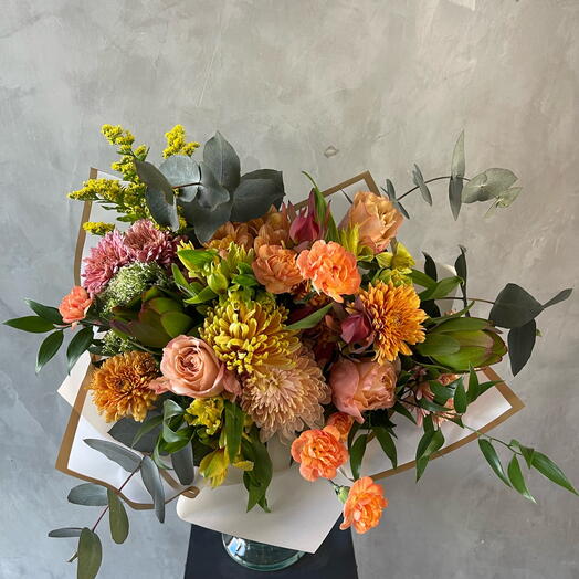 Ramo mixto mediano anaranjado
