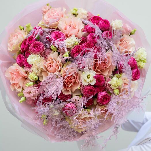 Bouquet with asparagus