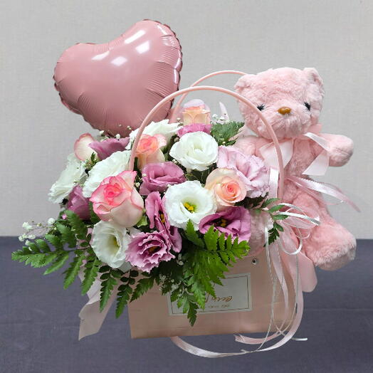 Flowers box אהבה בורוד"