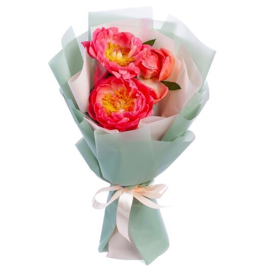 Coral Peony Bouquet