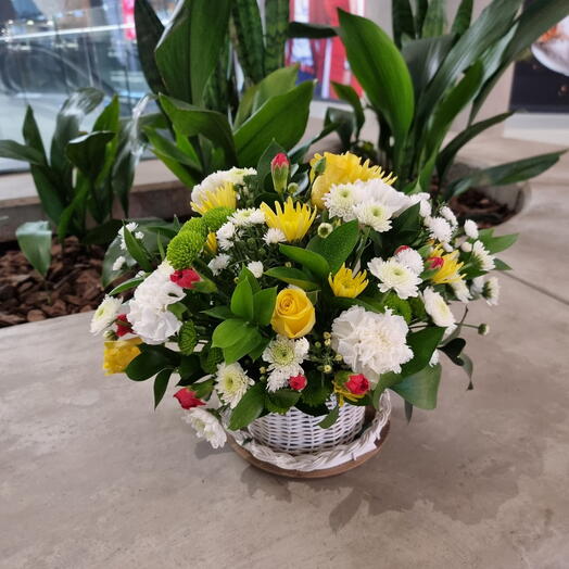 Flowers in basket