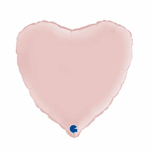 Foil heart in delicate pink
