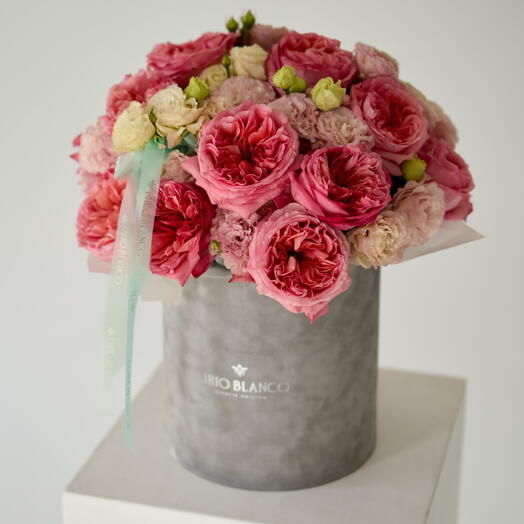 Flores en una caja