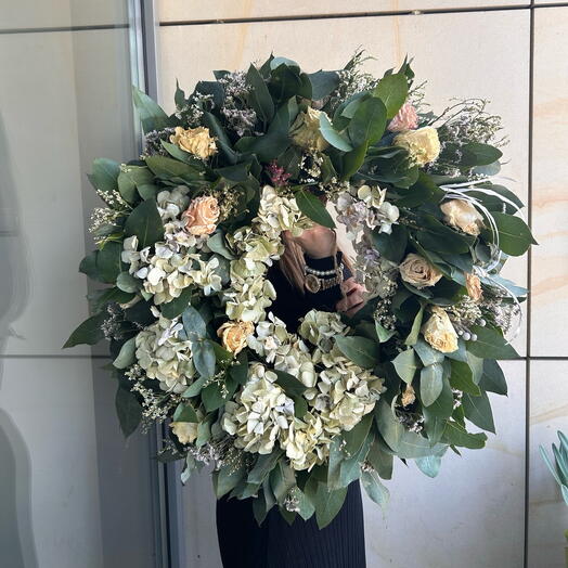 Wreath of dried flowers