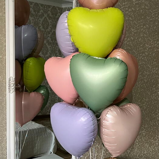 Bouquet of Colorful Hearts