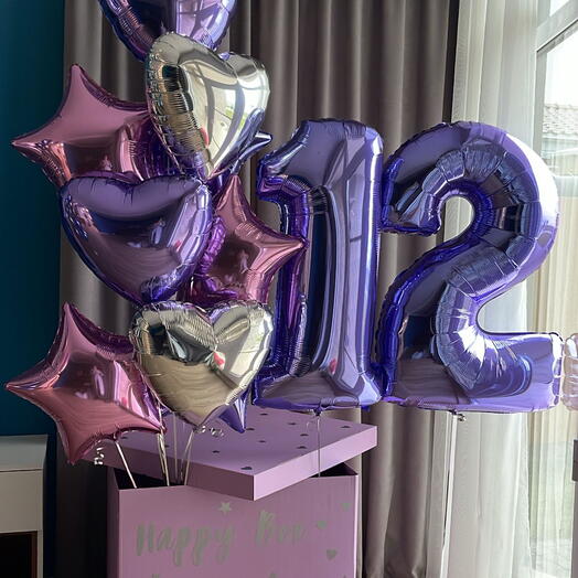 Purple Composition with Box