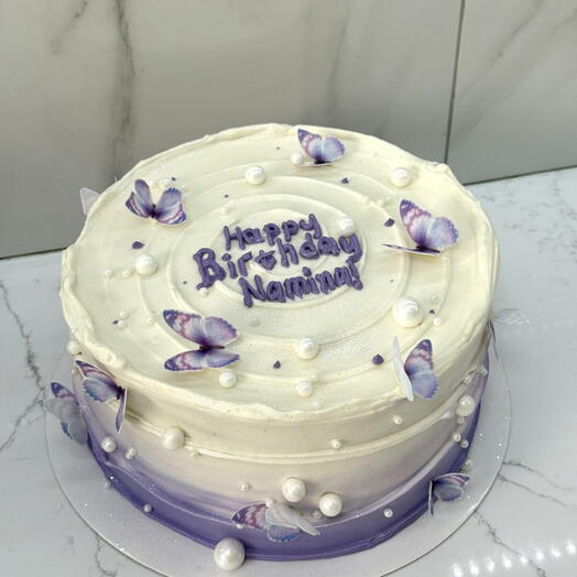 Cake with butterfly