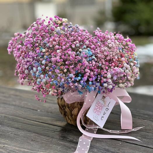 Цветочная композиция в корзине - 57