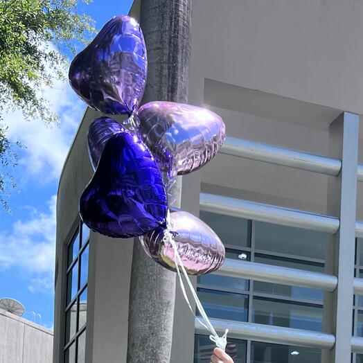 Heart-shaped balloons