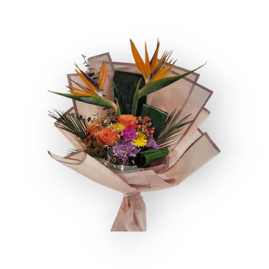 Exotic summer,  tropical flowers bouquet