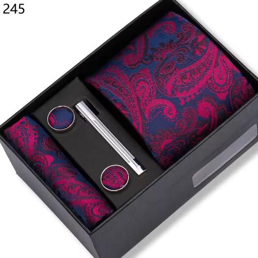 5-in-1 Men s Formal Gift Set – Tie, Pocket Square, Cufflinks   Pin in Gift Box