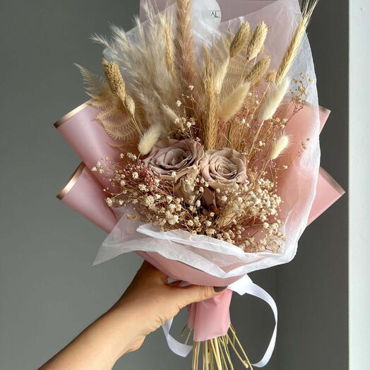 Trockenblumenstrauss „Nude"
