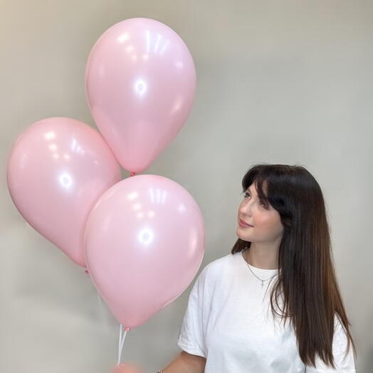 3 globos rosado